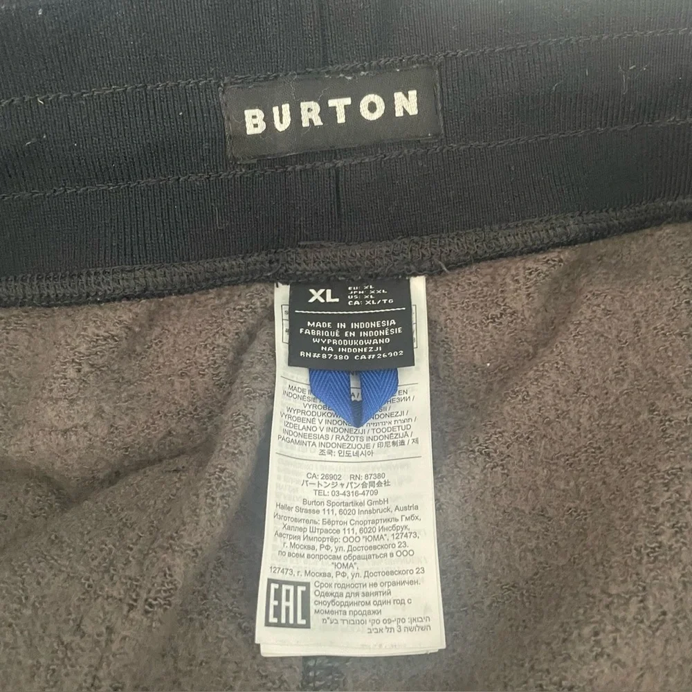 Burton Oak Pant Sweatpants Mens XL Black Jogger Fleece Casual Lounge Pants 20594 - Picture 5 of 8